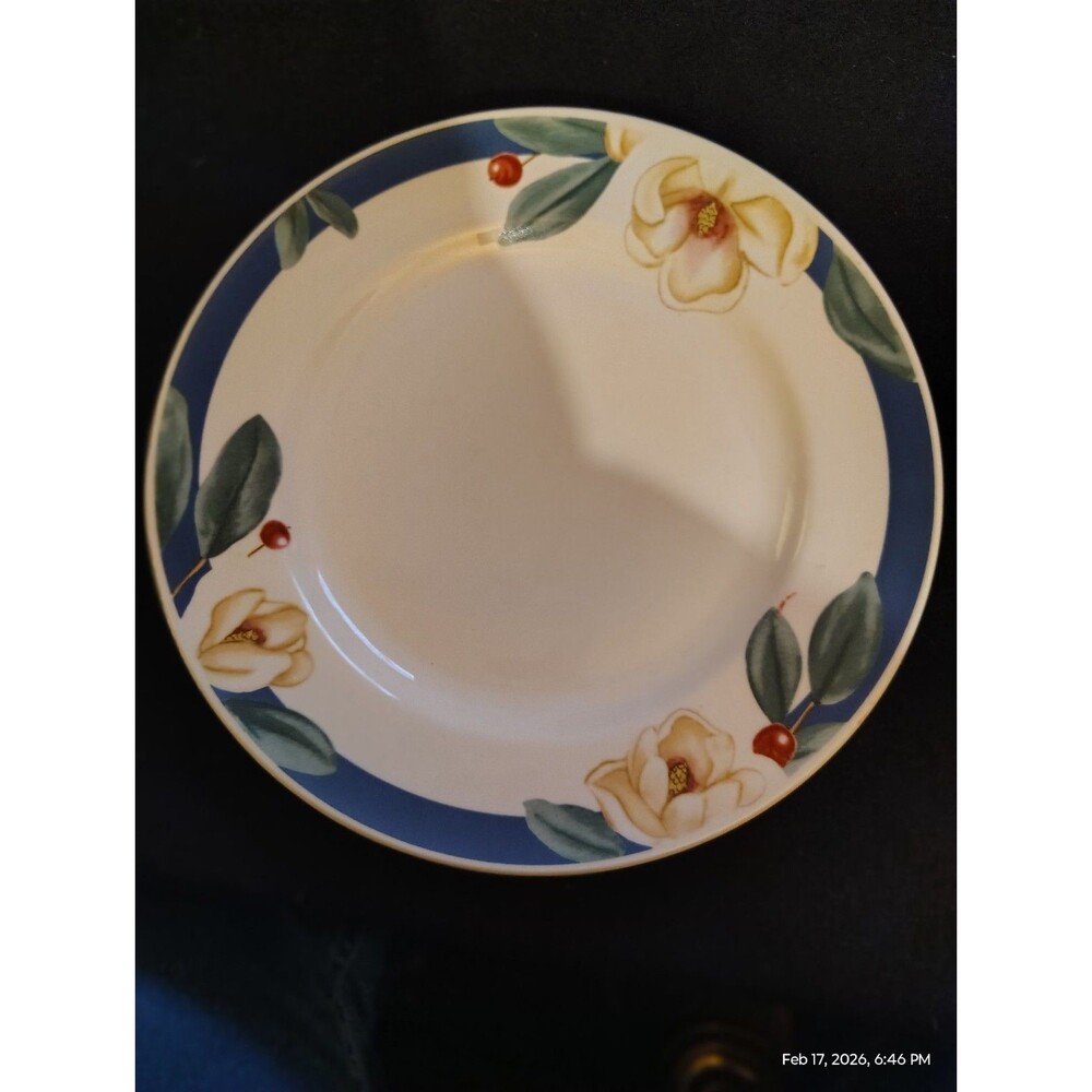 Savannah Grove Petit Flora Dinner Plate Magnolia Floral Stoneware 10.5”